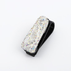 Crystal new car glasses clip with diamond inlay creative car glasses clip ticket clip