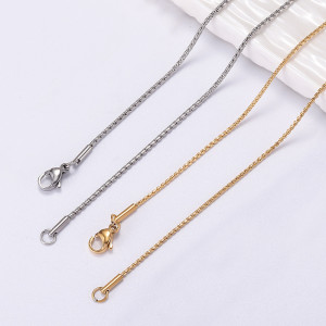 Golden Factory direct 304 stainless steel S-chain necklace with simple titanium steel collarbone snake chain titanium steel