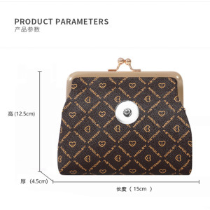 20mm snap button bag popular women's wallet, hand bag, large capacity and versatile pocket