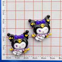 20MM snap button Cartoon Versatile Purple Kuromi Resin