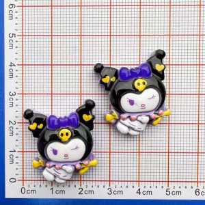20MM snap button Cartoon Versatile Purple Kuromi Resin