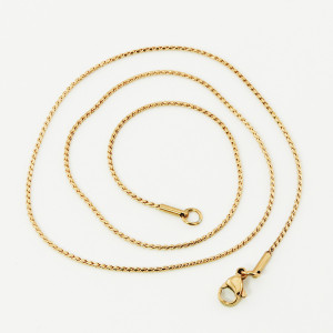 Golden Factory direct 304 stainless steel S-chain necklace with simple titanium steel collarbone snake chain titanium steel