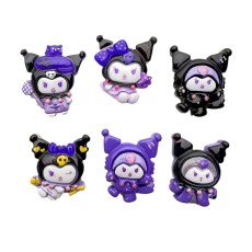 20MM snap button Cartoon Versatile Purple Kuromi Resin