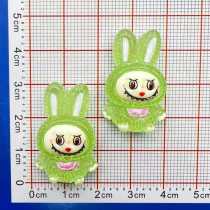 20MM snap button cartoon luminous resin accessories colored rabbit DIY jewelry