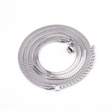 silvery Stainless steel blade chain, titanium steel necklace, personalized and trendy style