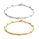 Stainless steel bracelet, stick chain, European and American men's and women's simple titanium steel bracelet wholesale