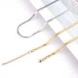 silvery Stainless steel blade chain, titanium steel necklace, personalized and trendy style