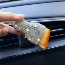 Car cleaning brush, crystal inlaid diamond brush, soft bristle brush, car dust removal brush