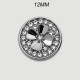 12mm snap button clover  metal rhinestone
