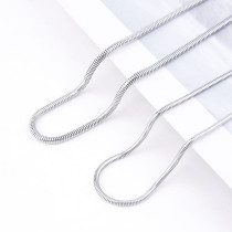 Silvery Stainless steel round snake chain simple collarbone chain wholesale