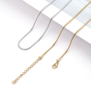 Rose gold  Stainless steel round snake chain simple collarbone chain wholesale