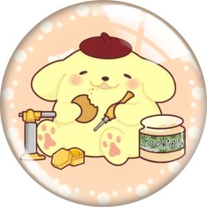 20MM 10pcs/lot  dog cartoon Print glass snap button charms