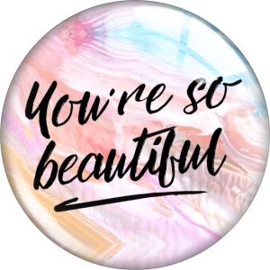 20MM 10pcs/lot  you make a difference Print glass snap button charms