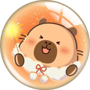 20MM 10pcs/lot Little Bear cartoon Print glass snap button charms