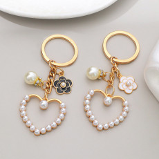 Pearl Love Mountain Camellia Pendant Keychain Bag Pendant Gift