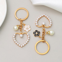 Pearl Love Mountain Camellia Pendant Keychain Bag Pendant Gift