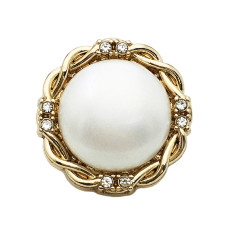 20mm snap button golden pearl metal fried dough twist