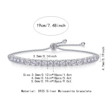 925 silver hot selling tennis bracelet, moissanite bracelet, women's high-end feel bracelet