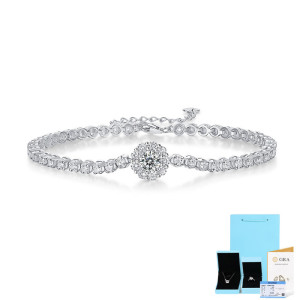 S925 silver moissanite bracelet new hand jewelry wholesale
