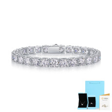 S925 silver moissanite tennis bracelet, women's new item, men's and women's silver gold-plated bracelet