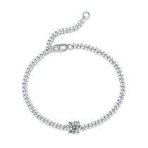 925 silver bracelet hot selling Moissanite Cuban bracelet for women