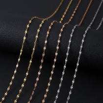 Stainless steel lip chain, bone chain, extended tail chain, women's titanium steel necklace