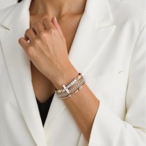 Bohemian style cross bracelet magnetic buckle bracelet rhinestone crystal PU leather bracelet