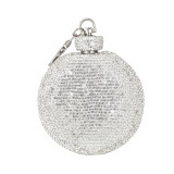 New rhinestone crystal Outdoor Stainless Steel Small Wine Pot Portable Small Wine Bottle Keychain