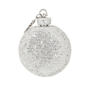 New rhinestone crystal Outdoor Stainless Steel Small Wine Pot Portable Small Wine Bottle Keychain