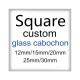 Custom designed  square Glass Cabochon various printed glass