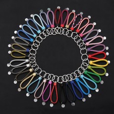 Leather rope keychain hand woven car keychain PU couple pendant