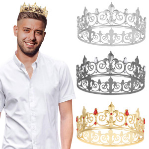 Alloy Crystal Crown Men's Birthday Party Men's Crown