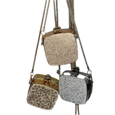 Mini rhinestone acrylic small bag, fashionable and versatile diagonal cross bag