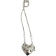 Metal silver Mini heart waist bag, hand-held small bag, coin purse, chain accessory, women's bag