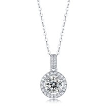 Wholesale of new pendant for S925 silver moissanite collarbone chain for women