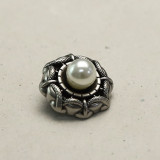 20mm snap button metal  pearl