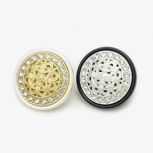 20mm snap button metal  Vintage rhinestone