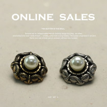 20mm snap button metal  pearl