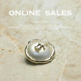 20mm rose oval snap button metal  pearl