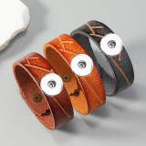 20mm snap button bracelet  retro men's cowhide bracelet
