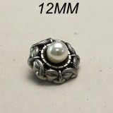 12mm snap button metal  pearl