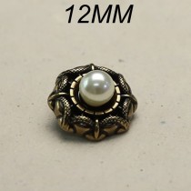 12mm snap button metal  pearl