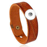 20mm snap button bracelet  retro men's cowhide bracelet
