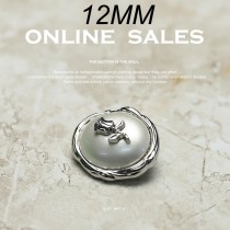 12mm rose oval snap button metal  pearl