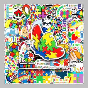 50 pieces /set Love Autism Luggage Stickers Waterproof Stickers Scooter Computer Cartoon Decoration