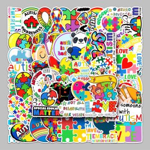 50 pieces /set Love Autism Luggage Stickers Waterproof Stickers Scooter Computer Cartoon Decoration