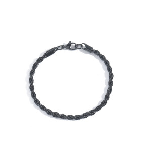 22cm length Stainless steel Fried Dough Twists chain bracelet 2mm 3mm 4mm 5mm 6mm
