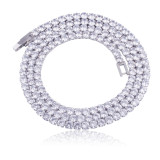 Stainless steel Zircon necklace bracelet, men's and women's tennis bracelet