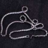 Stainless steel Zircon necklace bracelet, men's and women's tennis bracelet