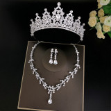 Bridal Crown+Necklace+Earrings Three Piece Set Wholesale